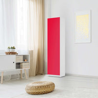 Möbelfolie Rot Light - IKEA Pax Schrank 201 cm Höhe - 1 Tür - Schlafzimmer