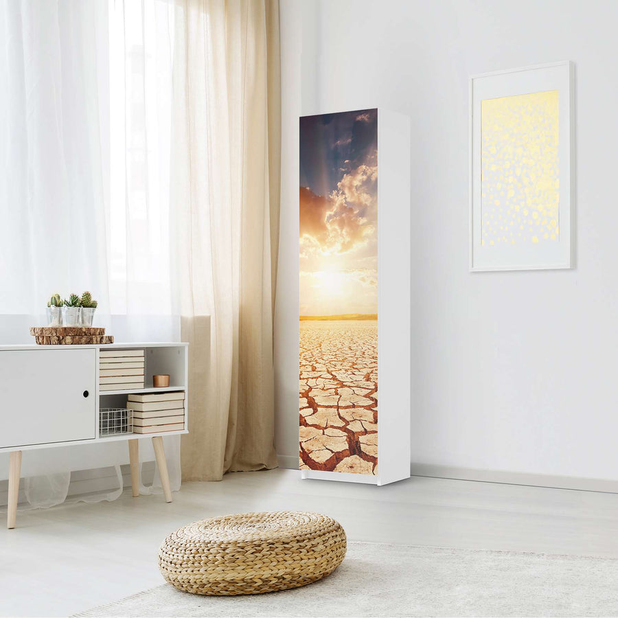 Möbelfolie Savanne - IKEA Pax Schrank 201 cm Höhe - 1 Tür - Schlafzimmer