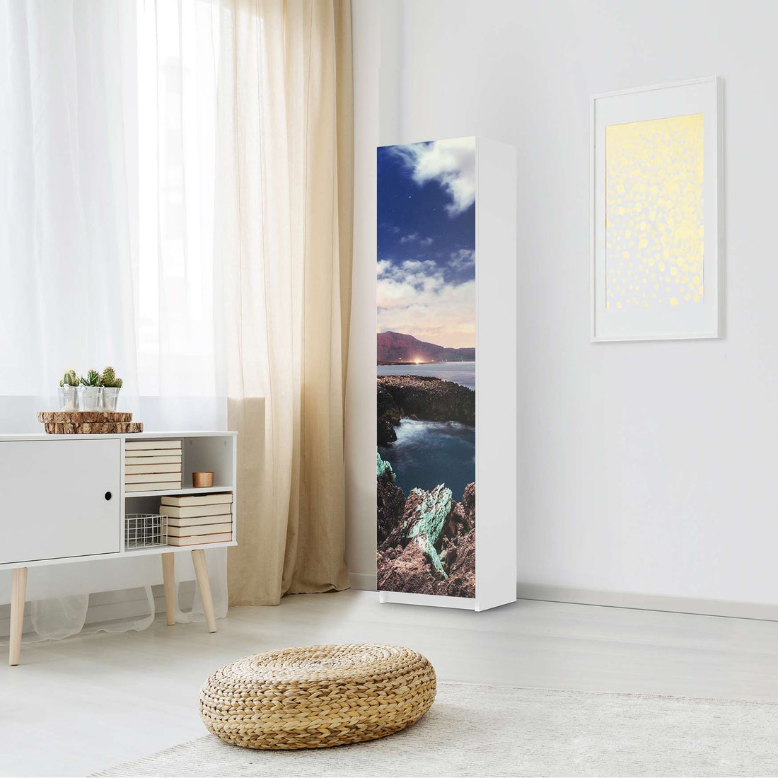 Möbelfolie Seaside - IKEA Pax Schrank 201 cm Höhe - 1 Tür - Schlafzimmer