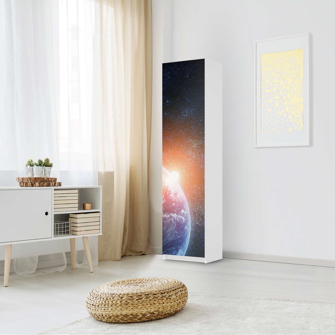 Möbelfolie Sunrise - IKEA Pax Schrank 201 cm Höhe - 1 Tür - Schlafzimmer