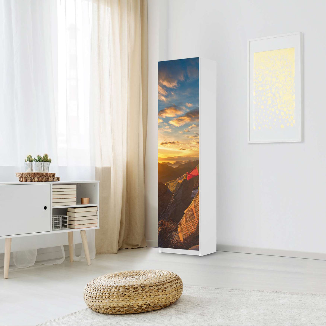 Möbelfolie Tibet - IKEA Pax Schrank 201 cm Höhe - 1 Tür - Schlafzimmer