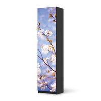 Möbelfolie Apple Blossoms - IKEA Pax Schrank 201 cm Höhe - 1 Tür - schwarz