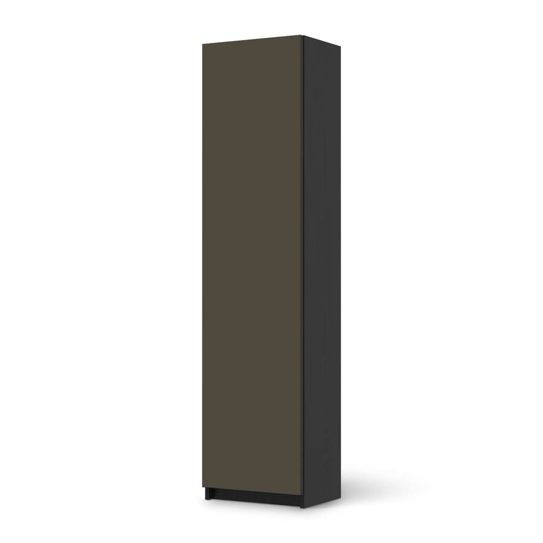 Möbelfolie Braungrau Dark - IKEA Pax Schrank 201 cm Höhe - 1 Tür - schwarz