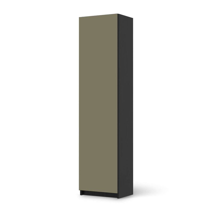 Möbelfolie Braungrau Light - IKEA Pax Schrank 201 cm Höhe - 1 Tür - schwarz