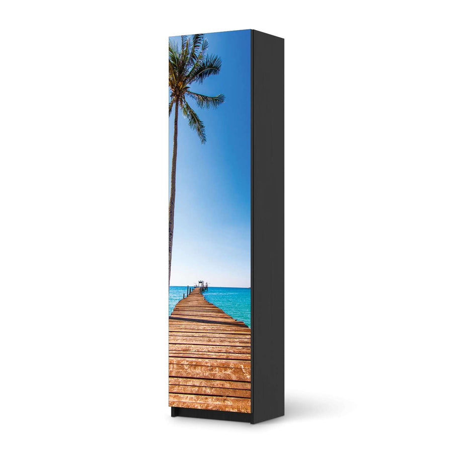 Möbelfolie Caribbean - IKEA Pax Schrank 201 cm Höhe - 1 Tür - schwarz