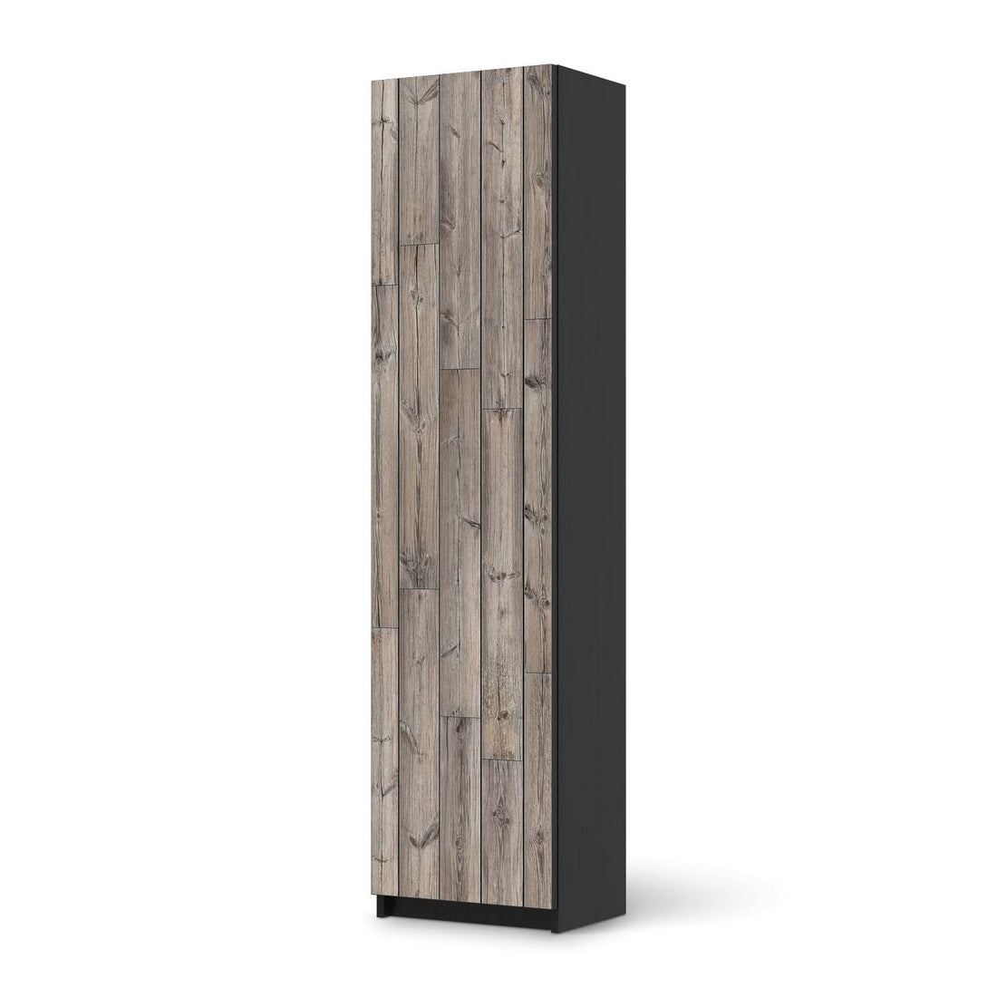 Möbelfolie Dark washed - IKEA Pax Schrank 201 cm Höhe - 1 Tür - schwarz