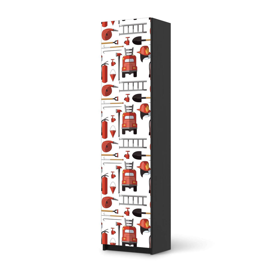 Möbelfolie Firefighter - IKEA Pax Schrank 201 cm Höhe - 1 Tür - schwarz