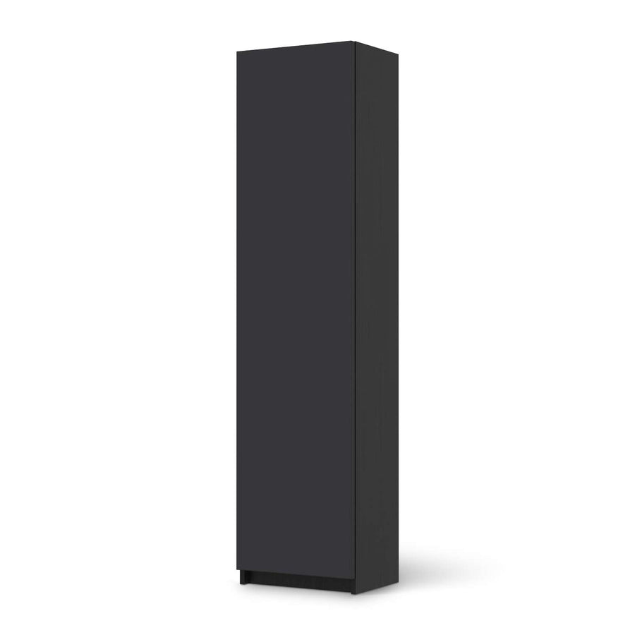 Möbelfolie Grau Dark - IKEA Pax Schrank 201 cm Höhe - 1 Tür - schwarz