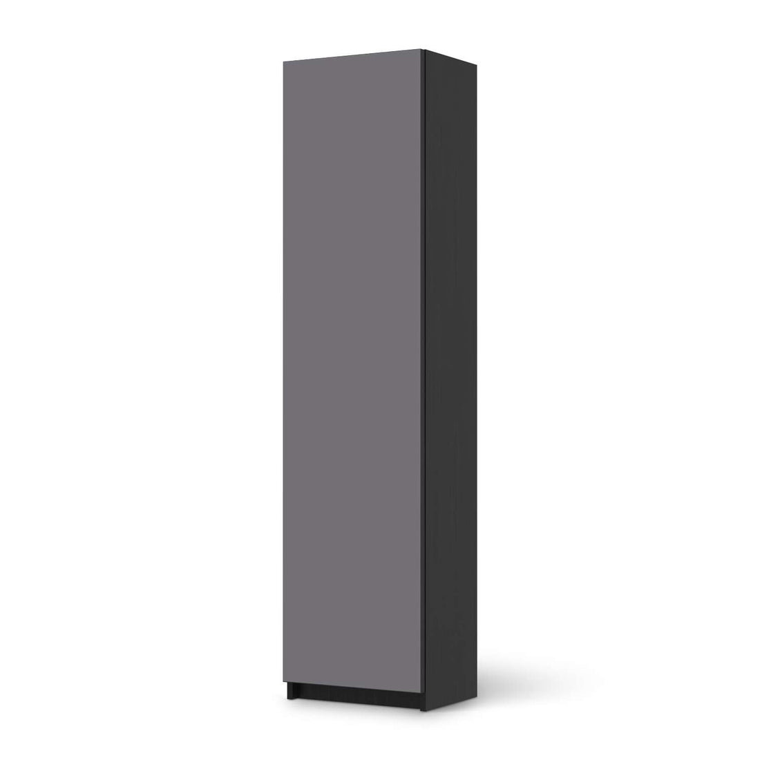 Möbelfolie Grau Light - IKEA Pax Schrank 201 cm Höhe - 1 Tür - schwarz