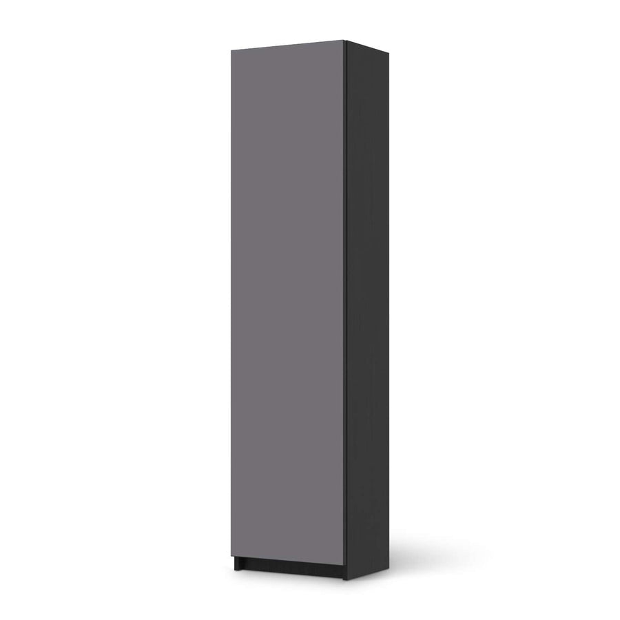 Möbelfolie Grau Light - IKEA Pax Schrank 201 cm Höhe - 1 Tür - schwarz