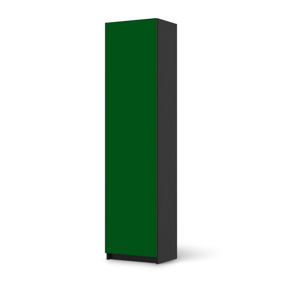 Möbelfolie Grün Dark - IKEA Pax Schrank 201 cm Höhe - 1 Tür - schwarz