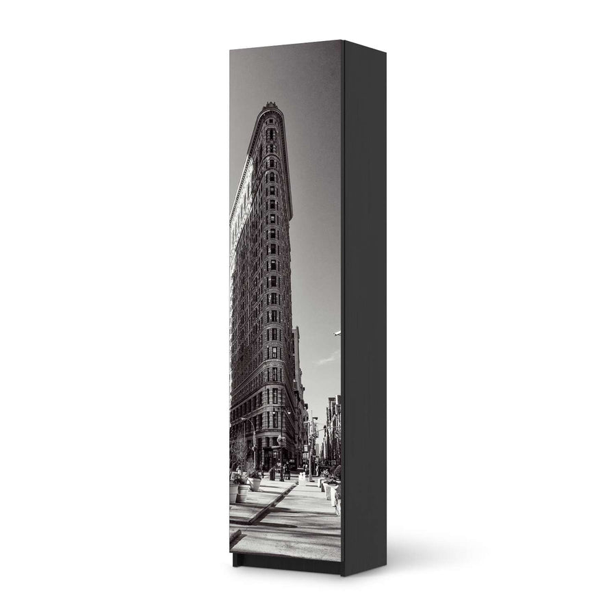 Möbelfolie Manhattan - IKEA Pax Schrank 201 cm Höhe - 1 Tür - schwarz