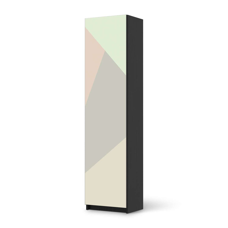 Möbelfolie Pastell Geometrik - IKEA Pax Schrank 201 cm Höhe - 1 Tür - schwarz