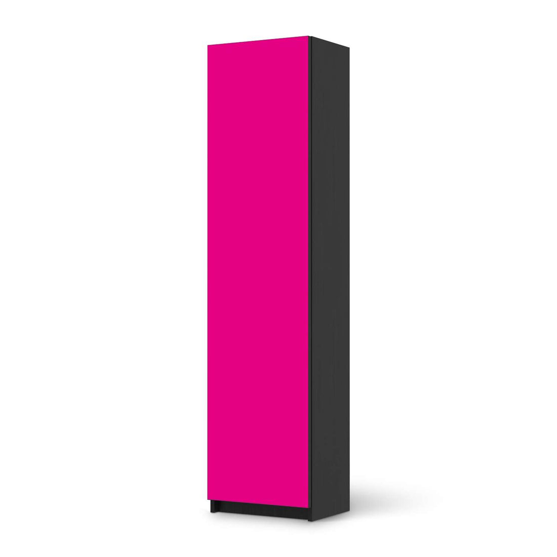 Möbelfolie Pink Dark - IKEA Pax Schrank 201 cm Höhe - 1 Tür - schwarz
