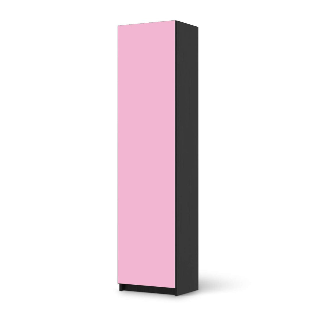 Möbelfolie Pink Light - IKEA Pax Schrank 201 cm Höhe - 1 Tür - schwarz
