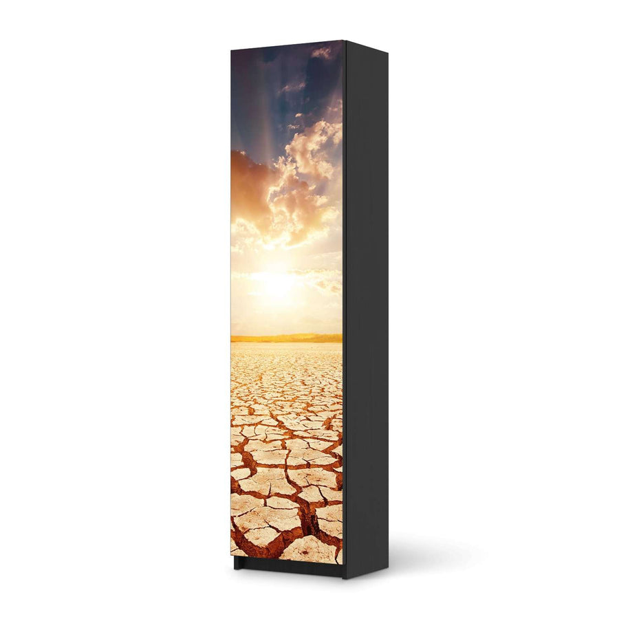 Möbelfolie Savanne - IKEA Pax Schrank 201 cm Höhe - 1 Tür - schwarz