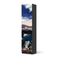 Möbelfolie Seaside - IKEA Pax Schrank 201 cm Höhe - 1 Tür - schwarz
