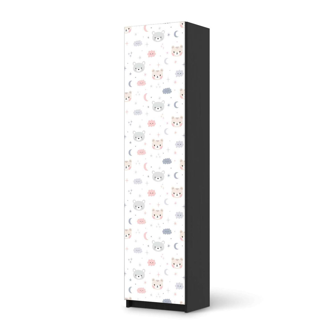 Möbelfolie Sweet Dreams - IKEA Pax Schrank 201 cm Höhe - 1 Tür - schwarz