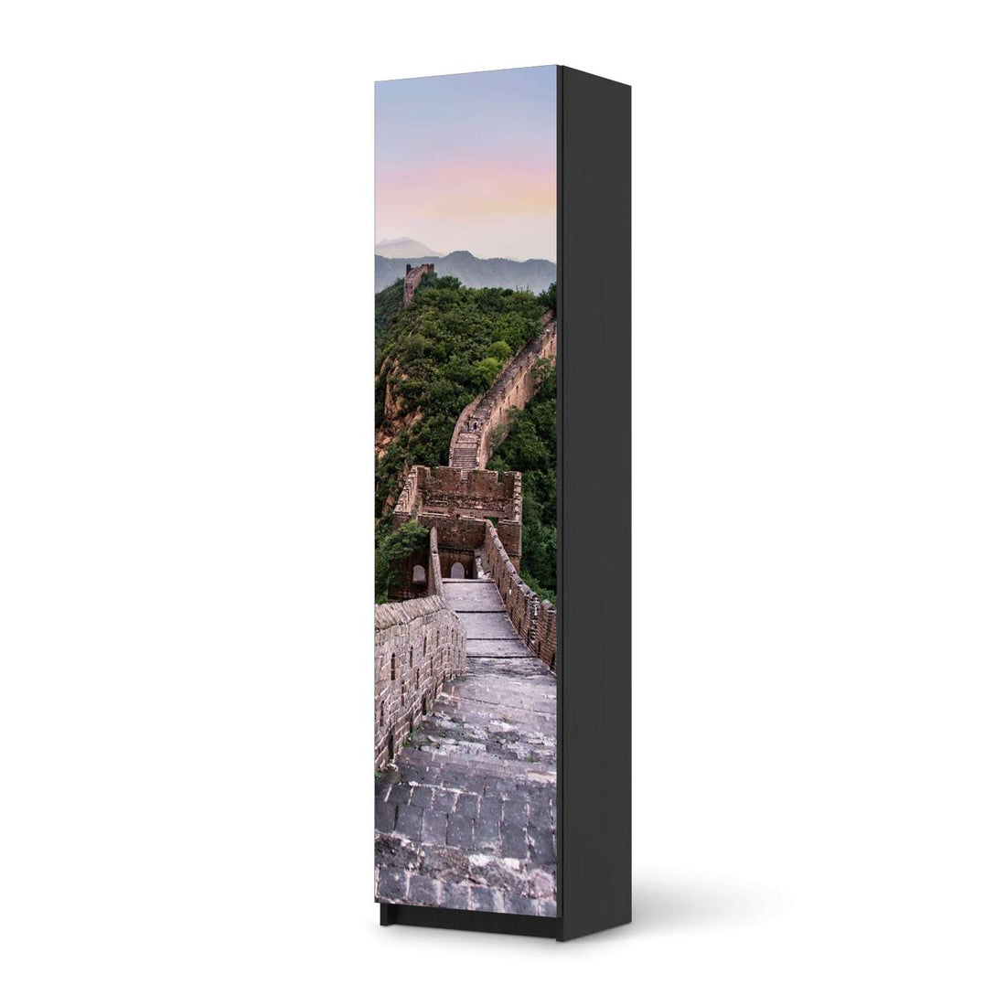 Möbelfolie The Great Wall - IKEA Pax Schrank 201 cm Höhe - 1 Tür - schwarz