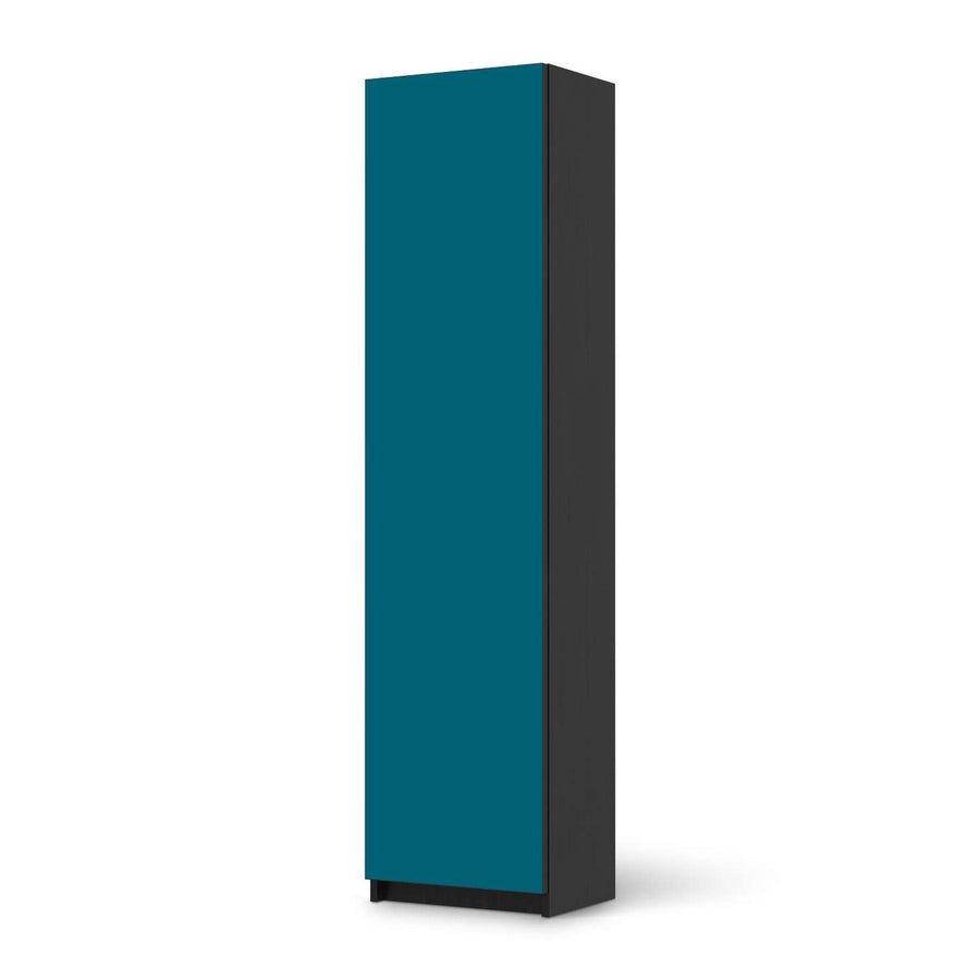 Möbelfolie Türkisgrün Dark - IKEA Pax Schrank 201 cm Höhe - 1 Tür - schwarz