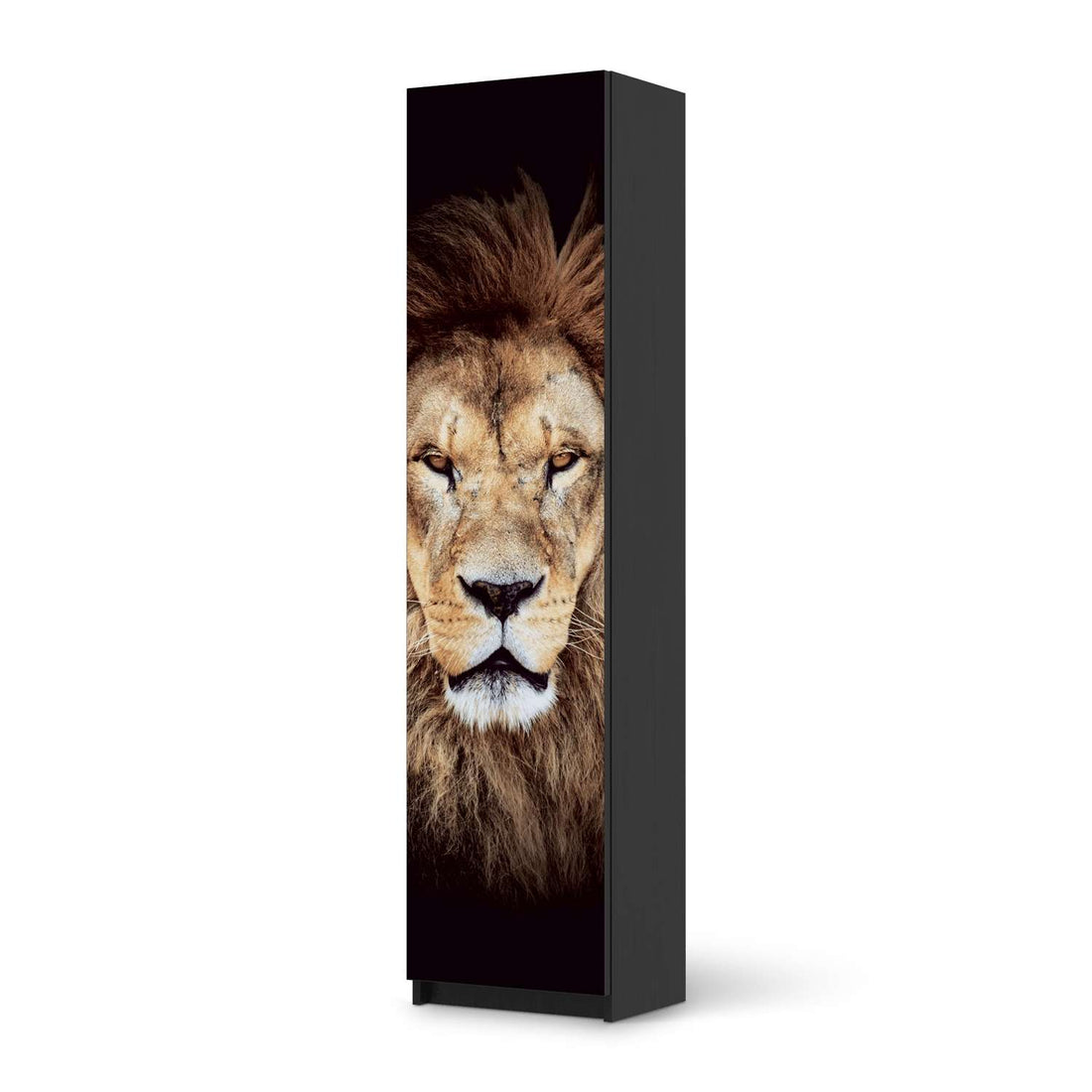 Möbelfolie Wild Eyes - IKEA Pax Schrank 201 cm Höhe - 1 Tür - schwarz