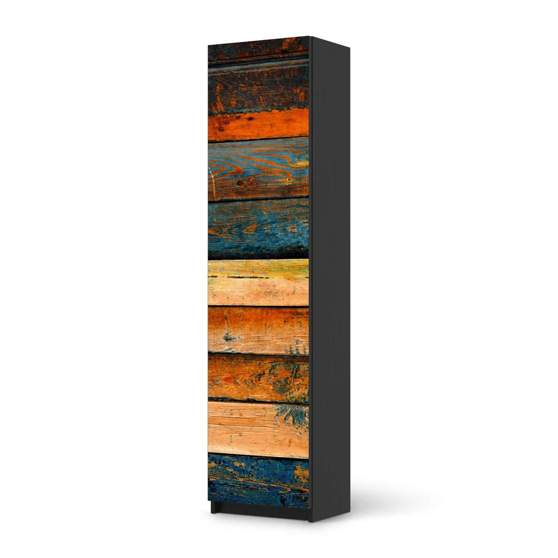 Möbelfolie Wooden - IKEA Pax Schrank 201 cm Höhe - 1 Tür - schwarz