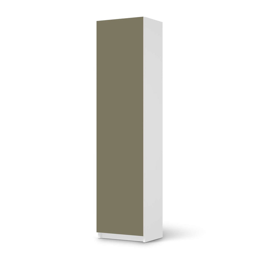 Möbelfolie Braungrau Light - IKEA Pax Schrank 201 cm Höhe - 1 Tür - weiss