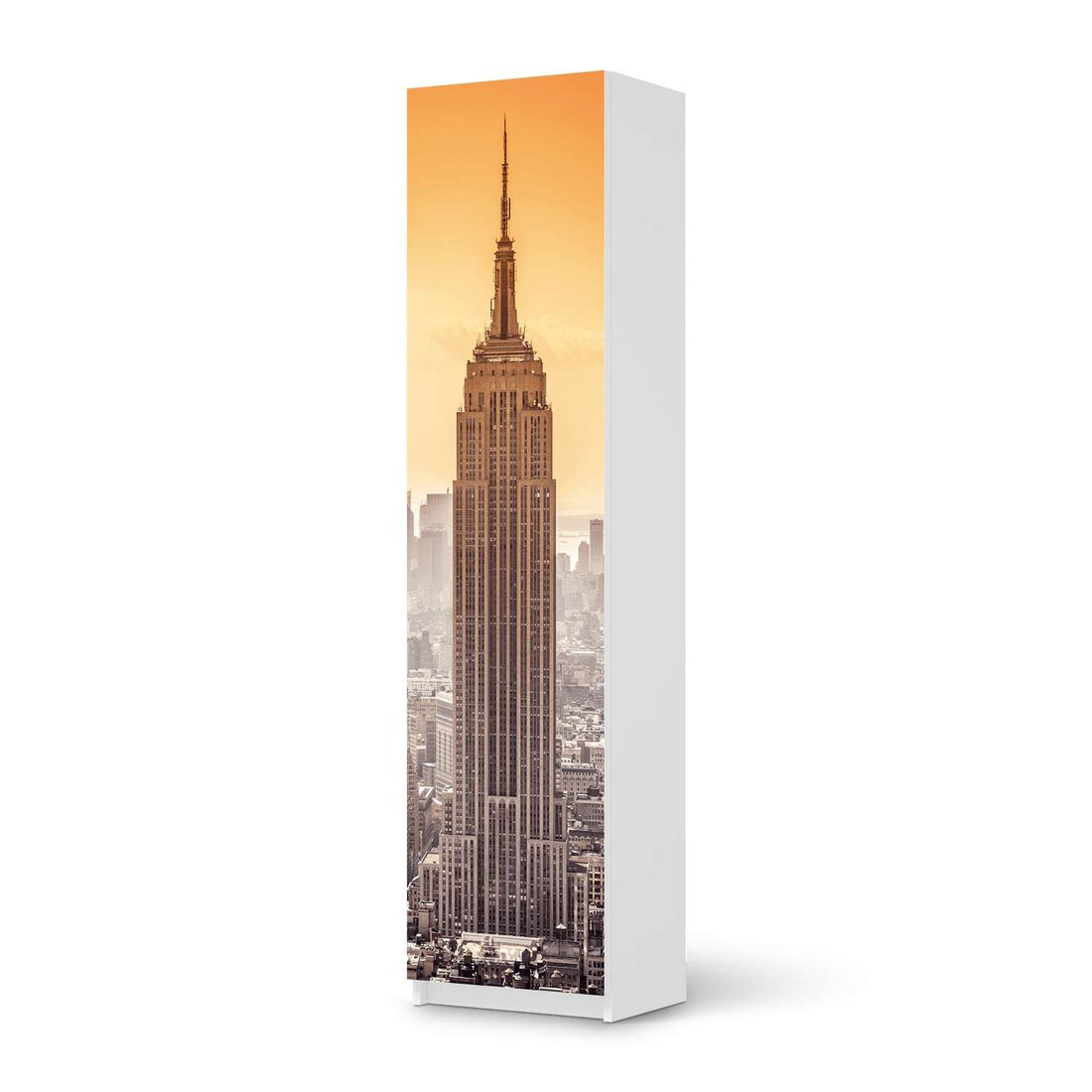 Möbelfolie Empire State Building - IKEA Pax Schrank 201 cm Höhe - 1 Tür - weiss