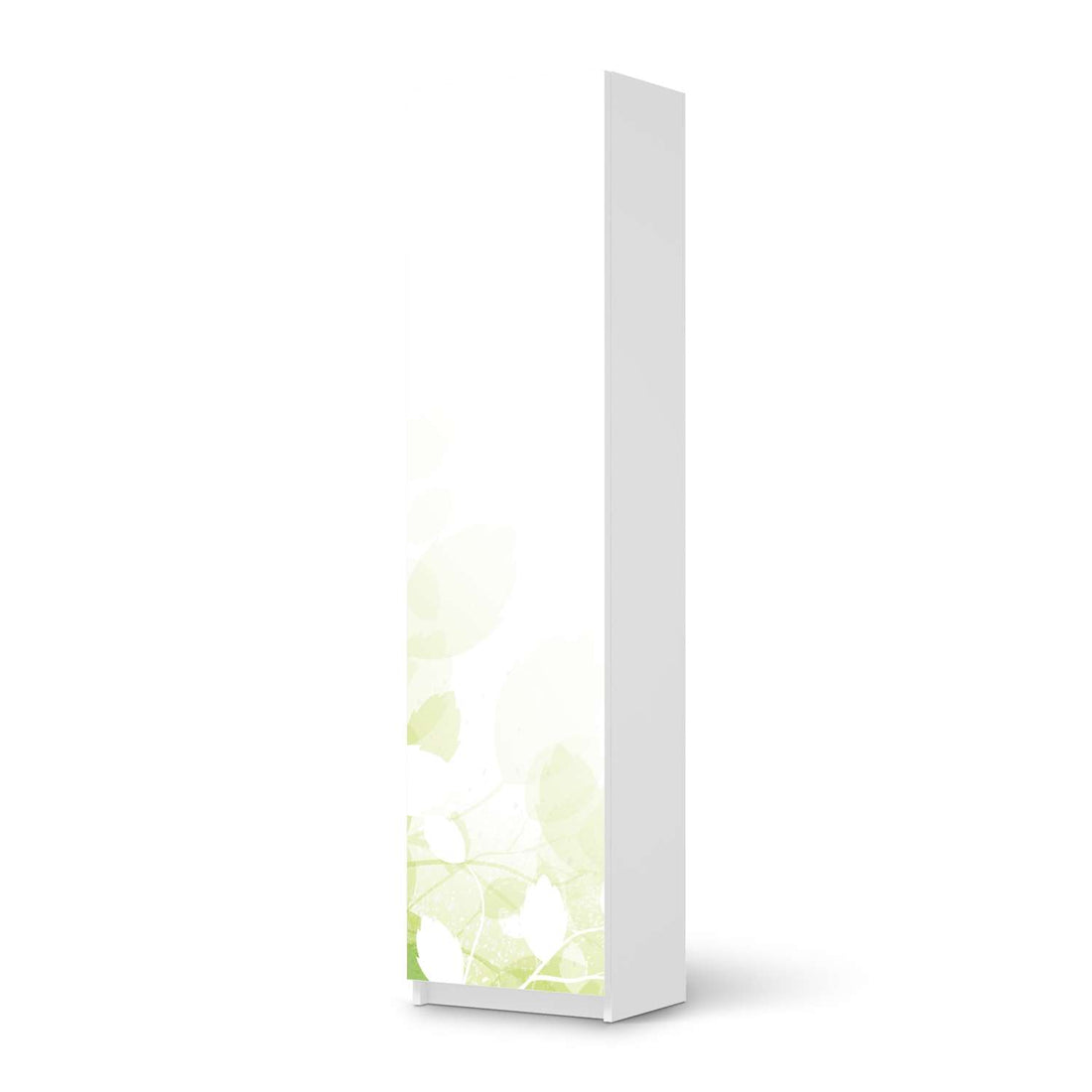 Möbelfolie Flower Light - IKEA Pax Schrank 201 cm Höhe - 1 Tür - weiss