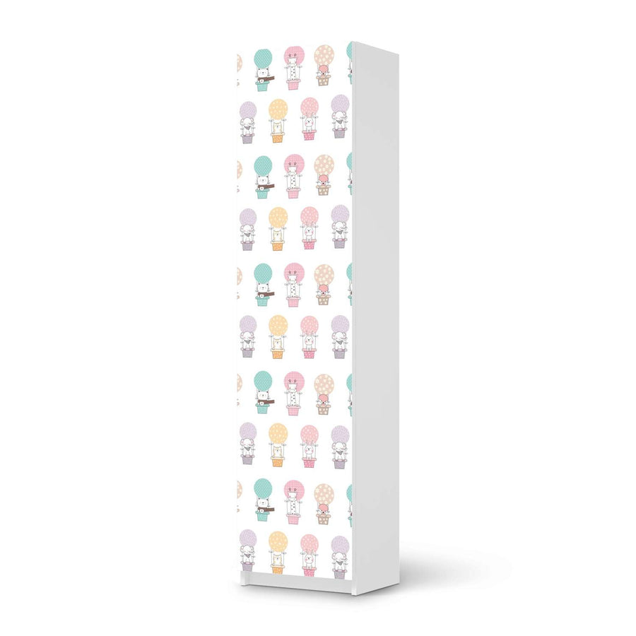 Möbelfolie Flying Animals - IKEA Pax Schrank 201 cm Höhe - 1 Tür - weiss