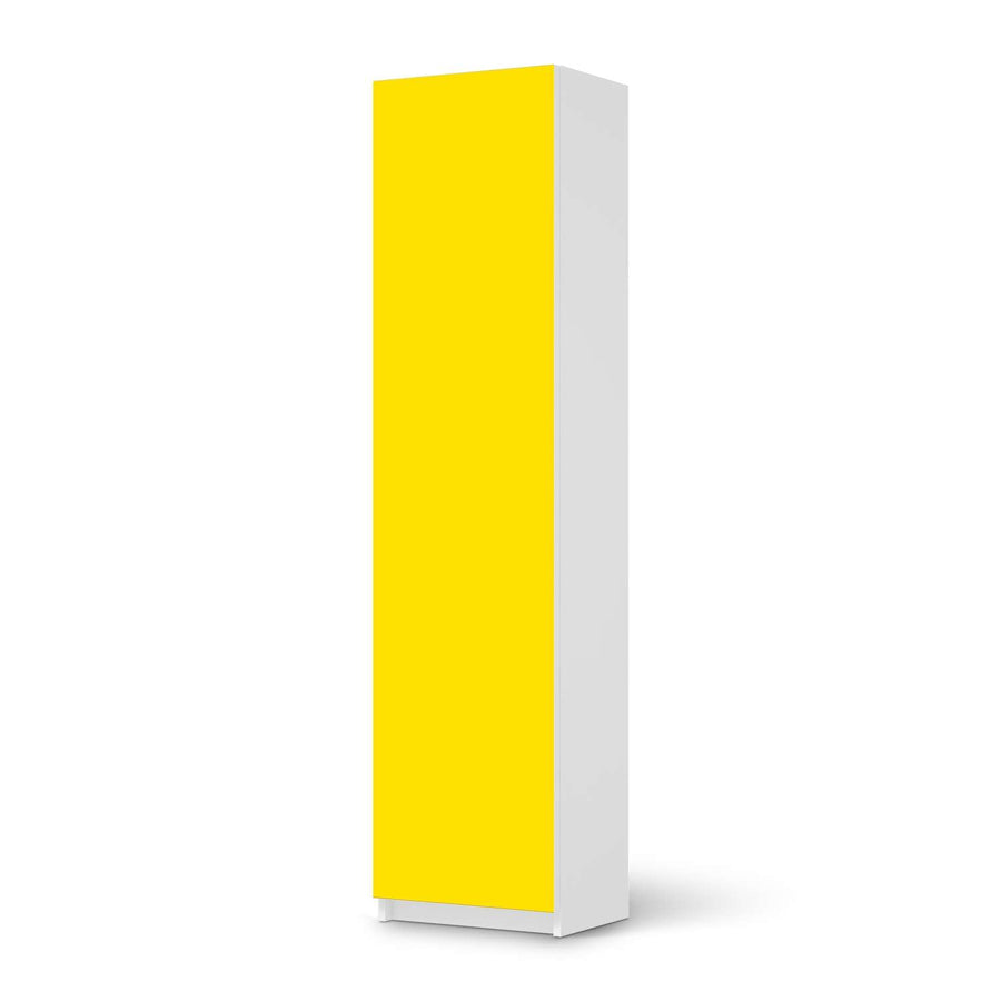 Möbelfolie Gelb Dark - IKEA Pax Schrank 201 cm Höhe - 1 Tür - weiss