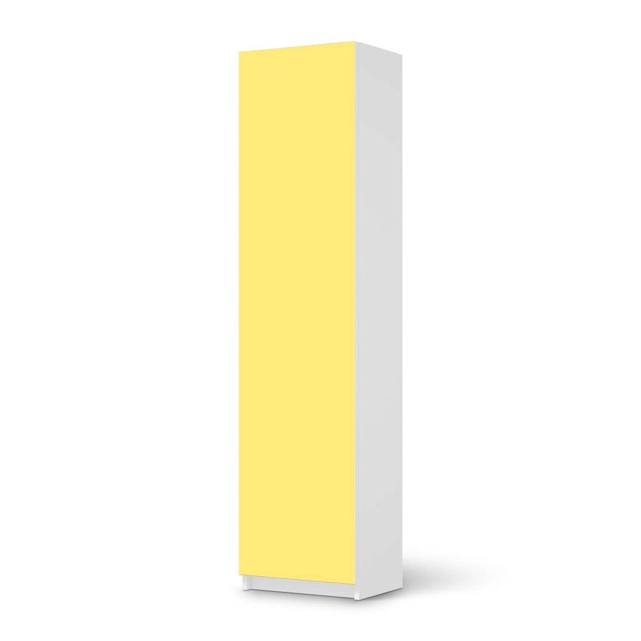 Möbelfolie Gelb Light - IKEA Pax Schrank 201 cm Höhe - 1 Tür - weiss