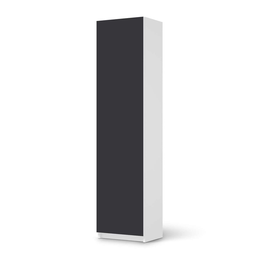 Möbelfolie Grau Dark - IKEA Pax Schrank 201 cm Höhe - 1 Tür - weiss