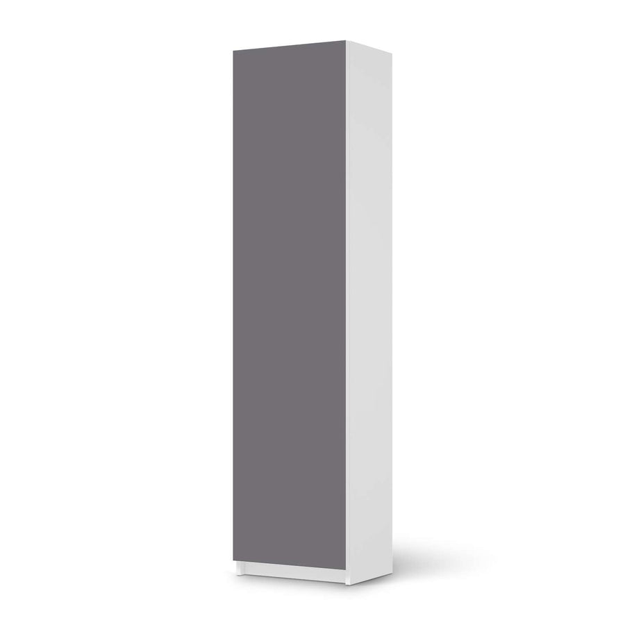 Möbelfolie Grau Light - IKEA Pax Schrank 201 cm Höhe - 1 Tür - weiss