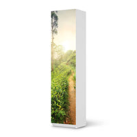 Möbelfolie Green Tea Fields - IKEA Pax Schrank 201 cm Höhe - 1 Tür - weiss