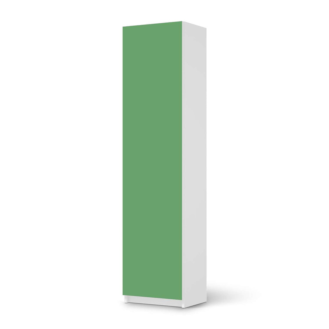 Möbelfolie Grün Light - IKEA Pax Schrank 201 cm Höhe - 1 Tür - weiss