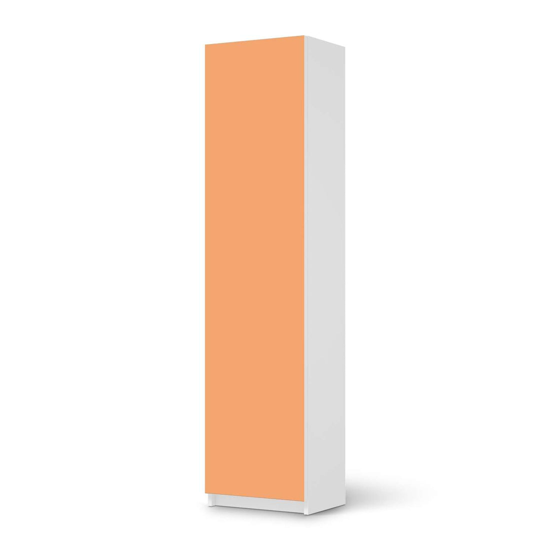 Möbelfolie Orange Light - IKEA Pax Schrank 201 cm Höhe - 1 Tür - weiss