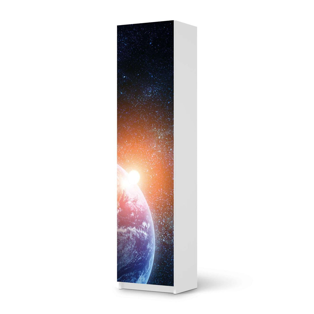 Möbelfolie Sunrise - IKEA Pax Schrank 201 cm Höhe - 1 Tür - weiss