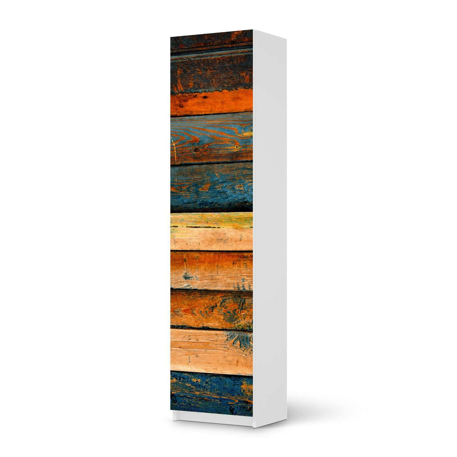Möbelfolie Wooden - IKEA Pax Schrank 201 cm Höhe - 1 Tür - weiss