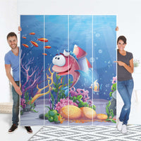 Möbelfolie Bubbles - IKEA Pax Schrank 236 cm Höhe - 4 Türen - Folie