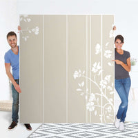 Möbelfolie Florals Plain 3 - IKEA Pax Schrank 236 cm Höhe - 4 Türen - Folie