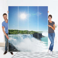 Möbelfolie Niagara Falls - IKEA Pax Schrank 236 cm Höhe - 4 Türen - Folie