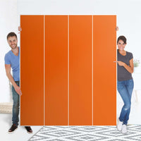 Möbelfolie Orange Dark - IKEA Pax Schrank 236 cm Höhe - 4 Türen - Folie