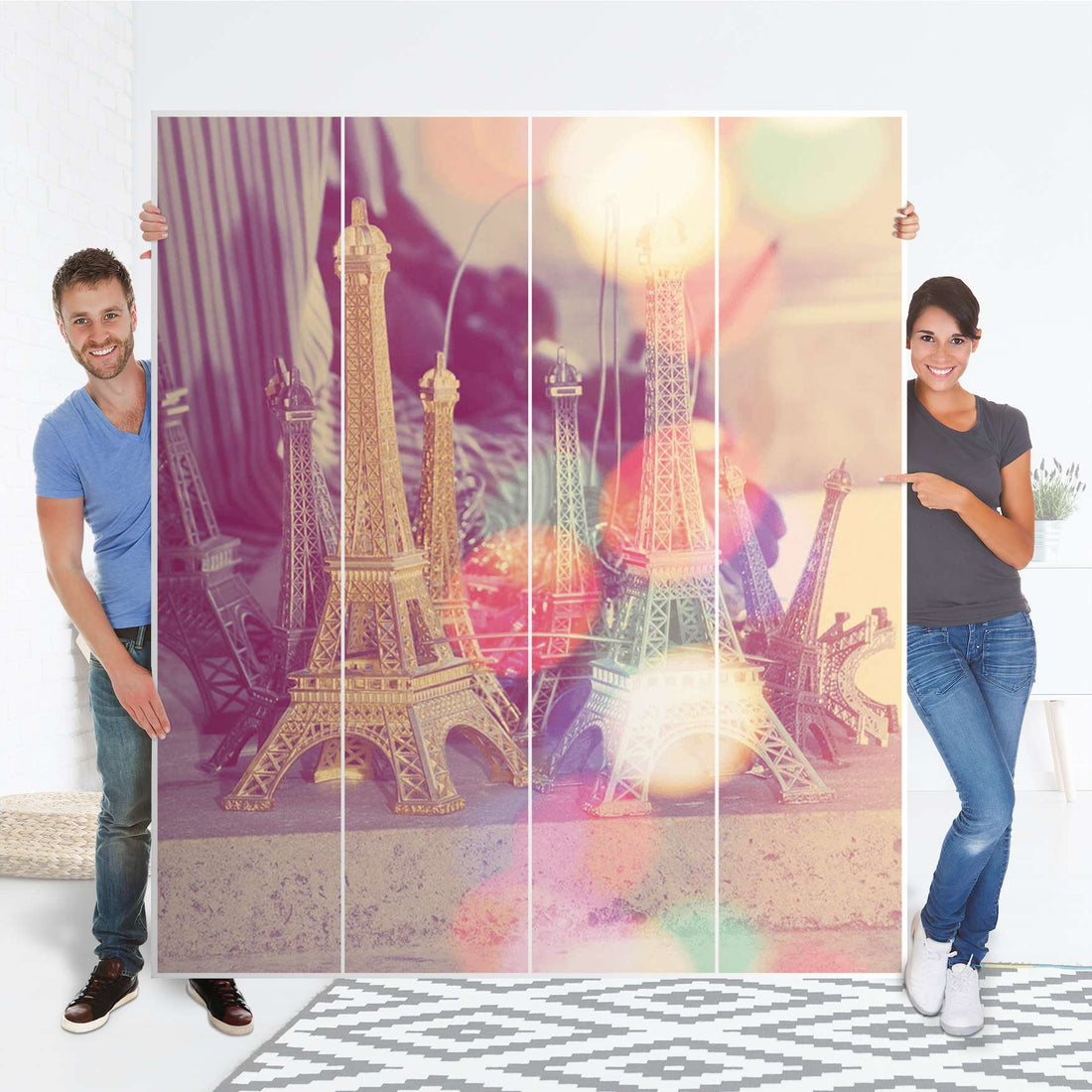 Möbelfolie Paris - IKEA Pax Schrank 236 cm Höhe - 4 Türen - Folie