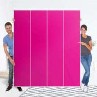 Möbelfolie Pink Dark - IKEA Pax Schrank 236 cm Höhe - 4 Türen - Folie