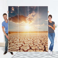 Möbelfolie Savanne - IKEA Pax Schrank 236 cm Höhe - 4 Türen - Folie