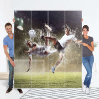 Möbelfolie Soccer - IKEA Pax Schrank 236 cm Höhe - 4 Türen - Folie