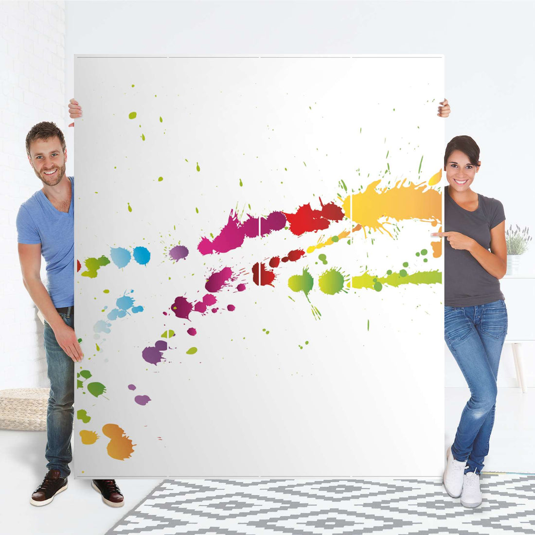 Möbelfolie Splash 2 - IKEA Pax Schrank 236 cm Höhe - 4 Türen - Folie