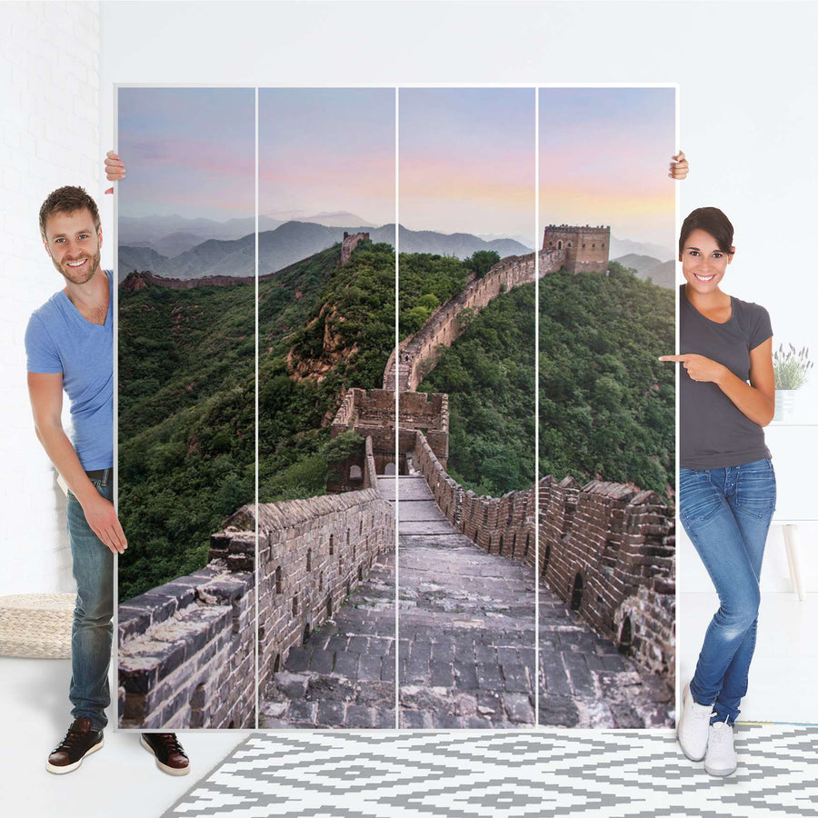 Möbelfolie The Great Wall - IKEA Pax Schrank 236 cm Höhe - 4 Türen - Folie