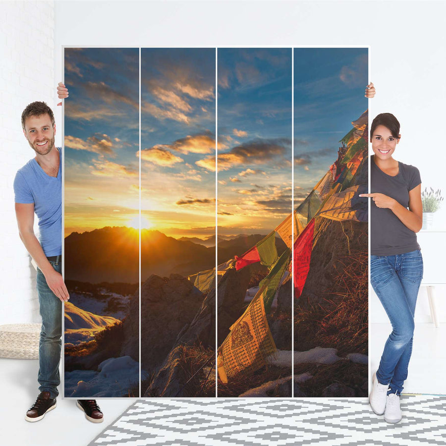 Möbelfolie Tibet - IKEA Pax Schrank 236 cm Höhe - 4 Türen - Folie